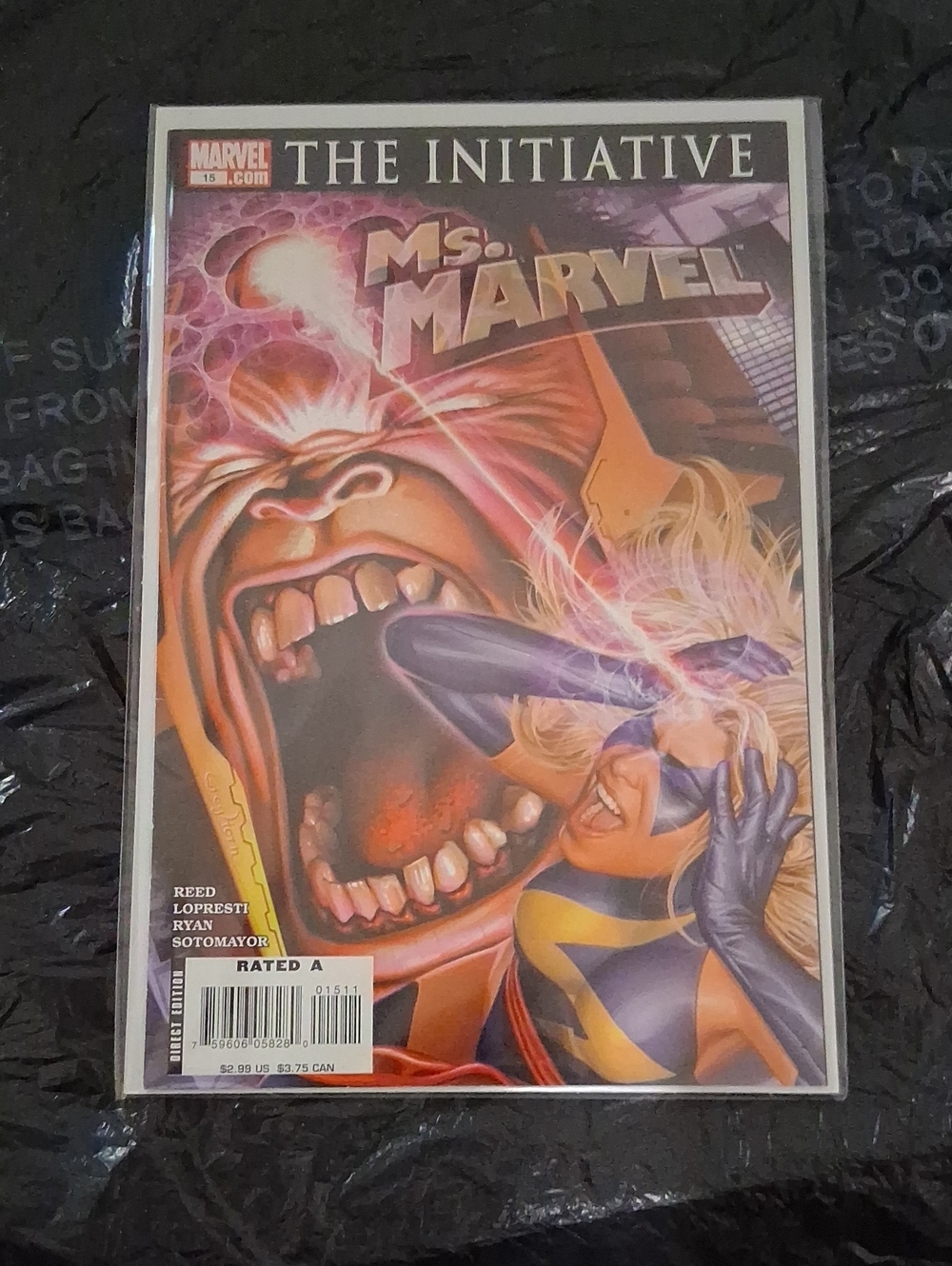 Marvel Ms. Marvel Comic Cover - Yellow, Blue & Purple Artwork